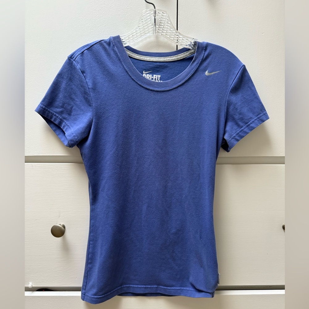 Nike Purple Dri-FIT Cotton Tee in Size XS